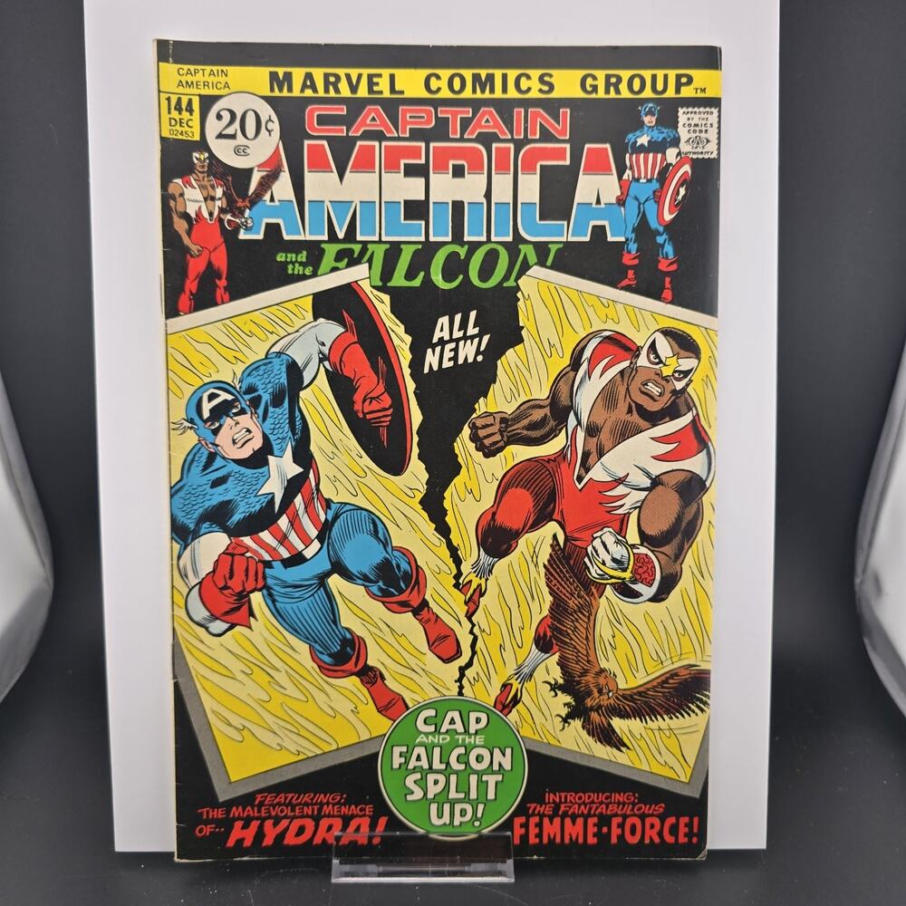 CAPTAIN AMERICA #144 1971-FALCON-MARVEL COMICS 5.0